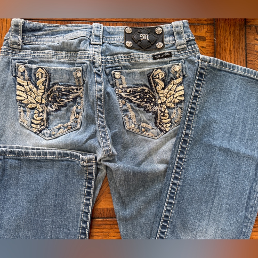 Miss Me Embellished Blue Jeans